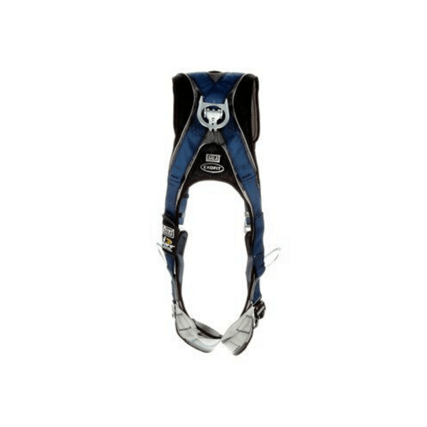 3M™ DBI-SALA® ExoFit™ Plus Comfort Vest-Style Positioning/Climbing Harness - Rear View with Back D-ring, Fixed Dorsal D-ring and Integrated SRL Adapter