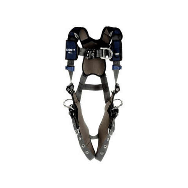 3M™ DBI-SALA® ExoFit NEX™ Plus Comfort Vest-Style Positioning/Climbing Harness - Front View with Dual Lock Quick Connect Chest and Tongue Buckle Leg Connections and Front and Side D-rings