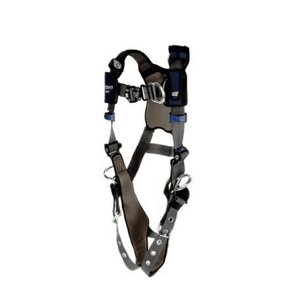 3M™ DBI-SALA® ExoFit NEX™ Plus Comfort Vest-Style Positioning/Climbing Harness - Side View with Quick Connect Chest and Tongue Buckle Leg Connections and Front and Side D-rings
