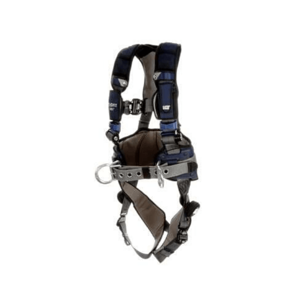3M™ DBI-SALA® ExoFit NEX™ Plus Comfort Construction Style Positioning Harness - Side View with Quick Connect Chest and Leg Connections and Body Belt/Hip Pad with side D-rings