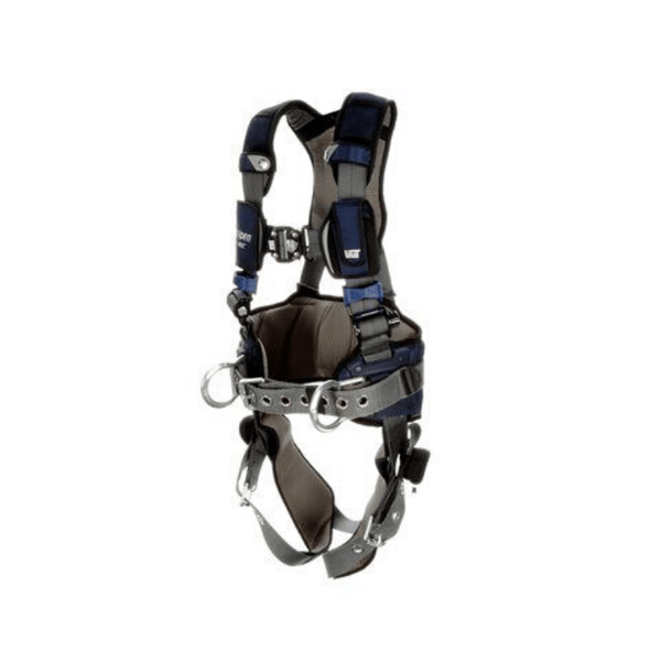 3M™ DBI-SALA® ExoFit NEX™ Plus Comfort Construction Style Positioning Harness - Side View with Quick Connect Chest Connection, Tongue Buckle Leg Connection and Body Belt/Hip Pad with Side D-rings