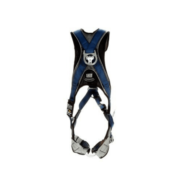 3M™ DBI-SALA® ExoFit™ Plus Comfort Cross-Over Style Positioning/Climbing Harness - Rear View with Back D-ring and Fixed Dorsal D-ring