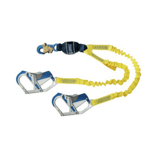 3M™ DBI-SALA® Force2™ Elastic 100% Tie-Off Shock Absorbing Lanyard with Self-Locking Snap Hook and Transverse Load Rated Self-Locking/Closing Comfort Grip Snap Hook