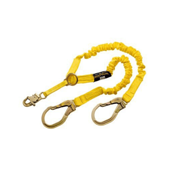 3M™ DBI-SALA® ShockWave™2 100% Tie-Off Rescue Shock Absorbing Lanyard with Self-Locking Snap Hook, Integrated D-ring and Self-Locking Steel Rebar Hook 