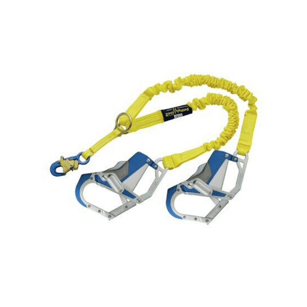 3M™ DBI-SALA® ShockWave™2 100% Tie-Off Rescue Shock Absorbing Lanyard with Self-Locking Snap Hook, Integrated D-ring and Transverse Load Rated Self-Locking/Closing Comfort Grip Snap Hook