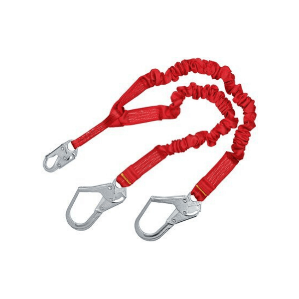 3M™ PROTECTA® PRO™ Stretch 100% Tie-Off Shock Absorbing Lanyard with Self-Locking Snap Hook and Self-Locking Steel Rebar Hook