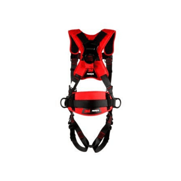 3M™ Protecta® Comfort Construction Style Positioning/Climbing Harness - Rear View with Back D-ring and Fixed Dorsal D-ring