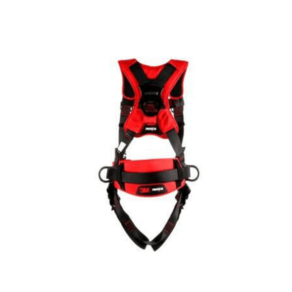 3M™ Protecta® Comfort Construction Style Positioning/Climbing Harness - Rear View with Back D-ring and Fixed Dorsal D-ring