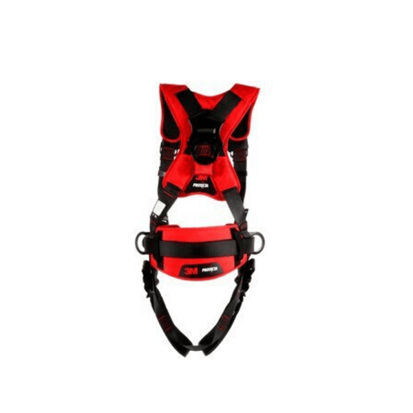 3M™ Protecta® Comfort Construction Style Positioning/Climbing Harness - Rear View with Stand-up Back D-ring and Fixed Dorsal D-ring