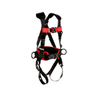 3M™ Protecta® Construction Style Positioning Harness - Side View with Quick Connect Chest and Tongue Buckle Leg Connections and Body Belt/Hip Pad with Side D-rings