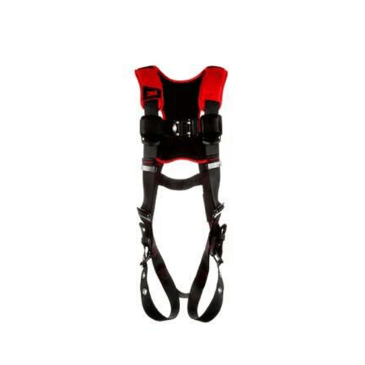 3M™ Protecta® Comfort Vest-Style Harness - Front View with Quick Connect Chest and Tongue Buckle Leg Connections