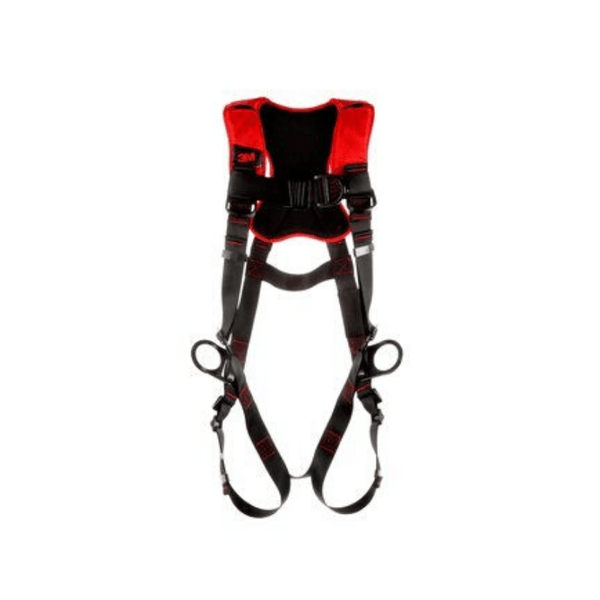 3M™ Protecta® Comfort Vest-Style Positioning/Climbing Harness - Front View with Pass-Through Chest and Leg Connections and Front, Back and Side D-rings