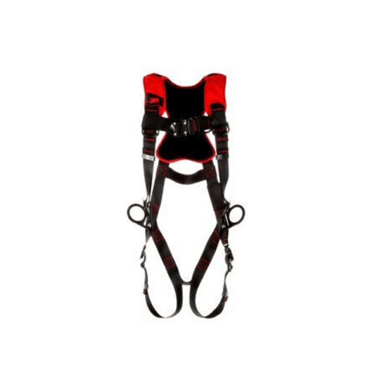 3M™ Protecta® Comfort Vest-Style Positioning/Climbing Harness - Front View with Quick Connect Chest and Leg Connections and Front, Back and Side D-rings