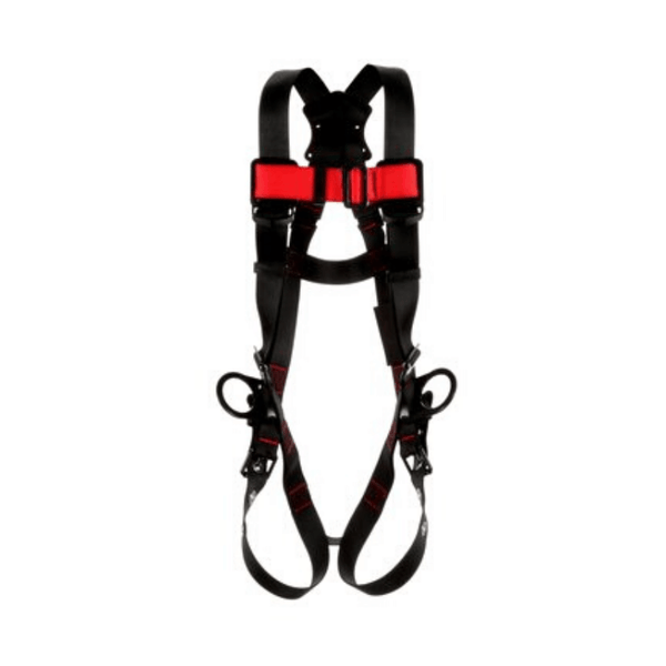 3M™ Protecta® Vest-Style Positioning Harness - Front View with Pass-Through Chest and Tongue Buckle Leg Connections and Side D-rings