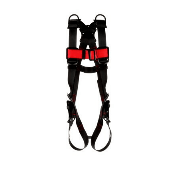 3M™ Protecta® Vest-Style Retrieval Harness - Front View with Pass-Through Chest and Tongue Buckle Leg Connections and Shoulder D-rings