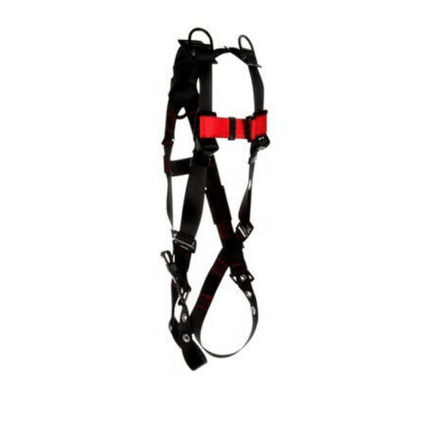 3M™ Protecta® Vest-Style Retrieval Harness - Side View with Pass-Through Chest Connection, Tongue Buckle Leg Connection and Shoulder D-rings