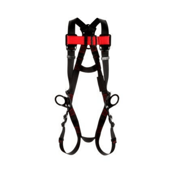 3M™ Protecta® Vest-Style Positioning Harness - Front View with Pass-Through Chest and Leg Connections and Side D-rings