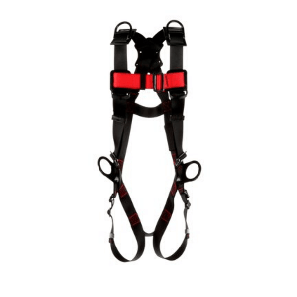 3M™ Protecta® Vest-Style Positioning/Retrieval Harness - Front View with Pass-Through Chest and Leg Connections and Side and Shoulder D-rings