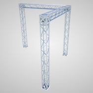 Paquete de stand de feria comercial Prolyte-H30V Verto Truss (3 torres)