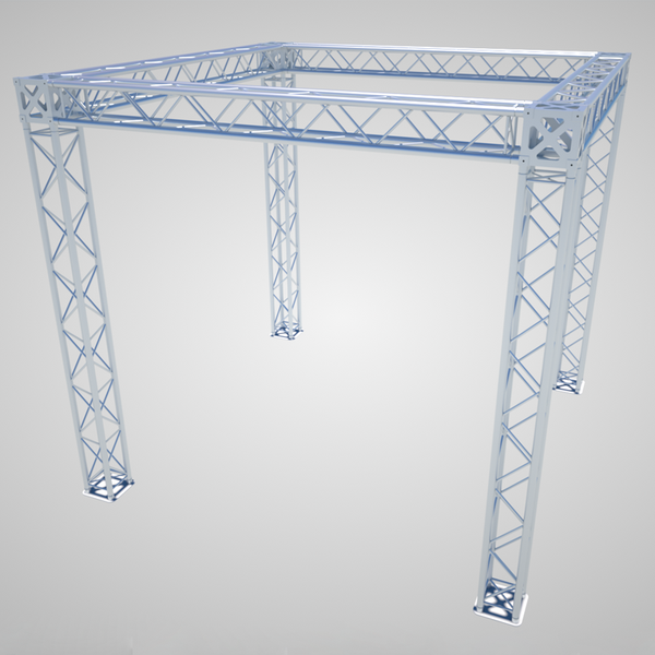 MTN Trade Show Truss Booth Package- Inline Booth (4-Tower Structure)