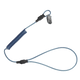 FallTech 2 lb Stretch-coil Hard Hat Tether with choke-on cinch-loop and snap-clip, 18"