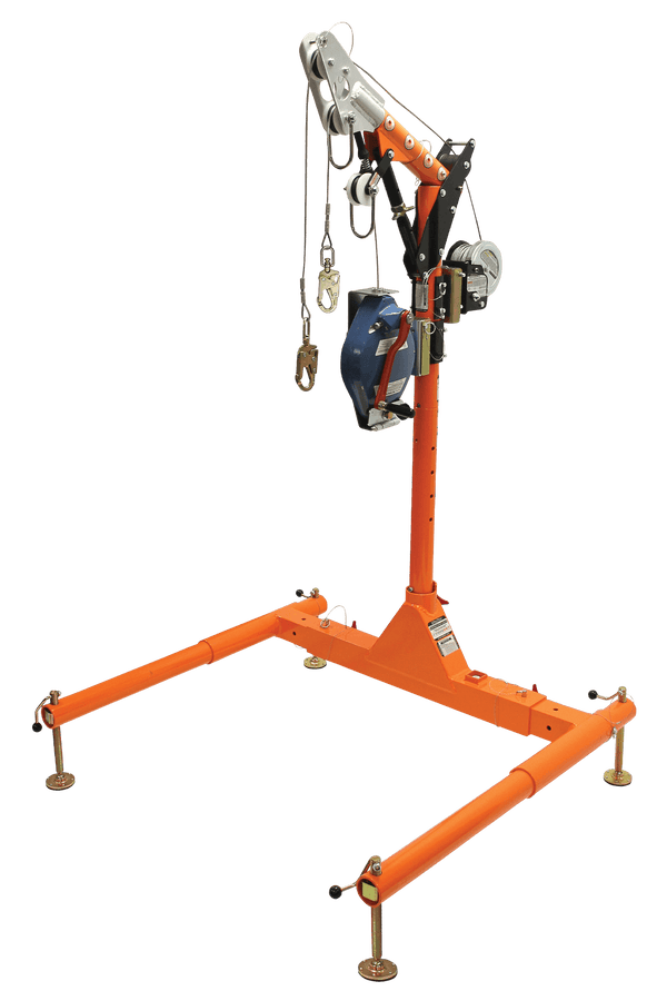 Confined Space Davit System with 12" to 29" Offset Davit Arm, Winch and SRL-R