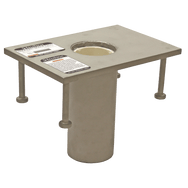 Flush-mount Stainless Steel Cast-in Fixed Davit Base