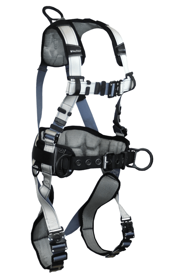 Construction Belted Full Body Harness, Locking Quick Connect Adjustment