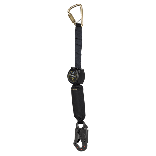 SRL with Dielectric Dorsal Connecting Snap Hook and Steel Anchorage Carabiner