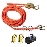 Temporary Rope HLL System; 2-person Hollow-core Polyester Rope