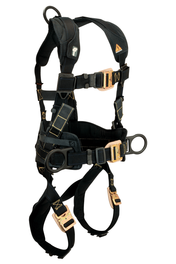 Construction Belted Rescue Full Body Harness, Quick Connect Adjustments