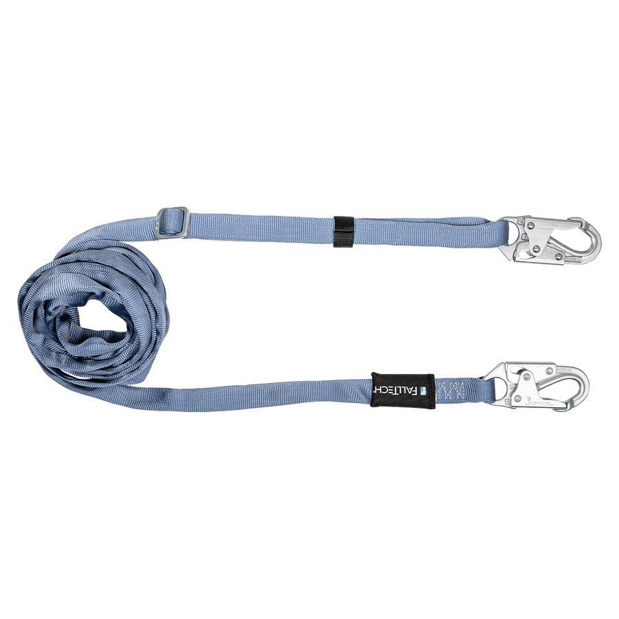 11' to 20' Adjustable Length Restraint Lanyard with Steel Snap Hooks