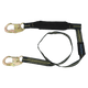 6' WeldTech® Kevlar® Energy Absorbing Lanyard, Single-leg with Steel Snap Hooks