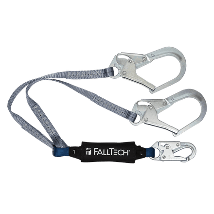 Línea de vida con absorción de energía ViewPack® de 4', doble pata con conectores de acero