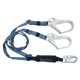 6' ViewPack® Adjustable Energy Absorbing Lanyard, Double-leg with Steel Connectors