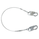 4' Cable Restraint Lanyard, Fixed-length with Steel Snap Hooks
