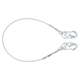 6' Coated Cable Restraint Lanyard, Fixed-length with Steel Snap Hooks