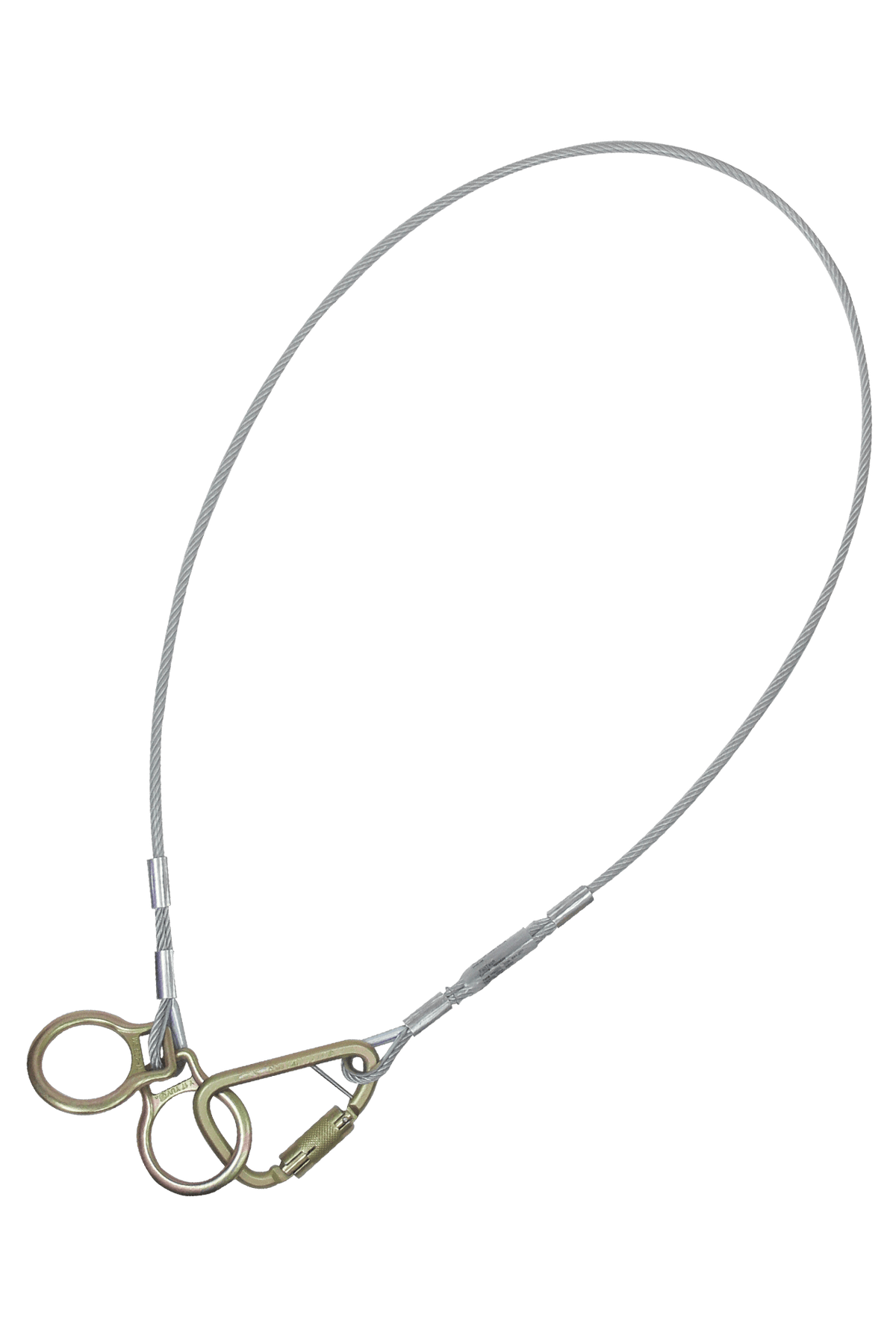 Anclaje de eslinga de mosquetón de cable