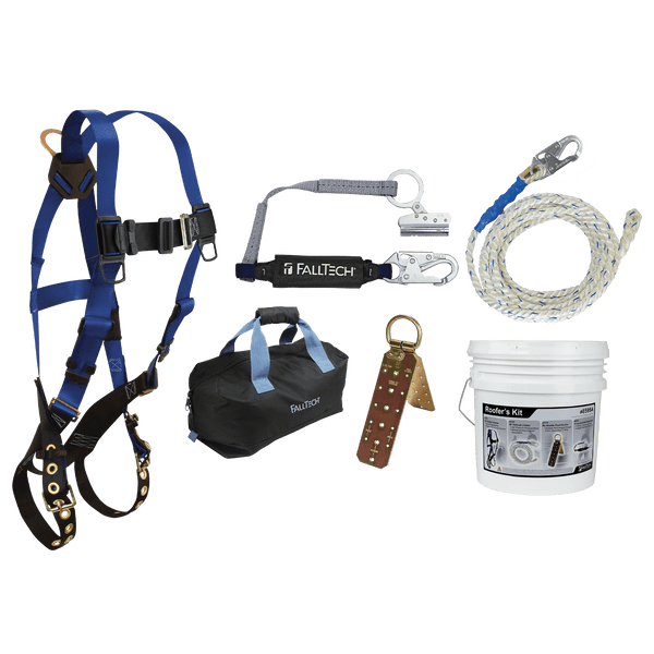 Roofer's Kit with Hinged Reusable Anchor