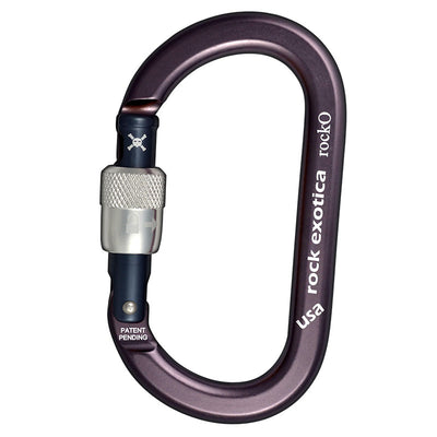 Mosquetón Rock Exotica rockO Screw-Lock: el rockO Screw-Lock es una mezcla del óvalo tradicional y el rockD, lo que le da más resistencia que el óvalo estándar. – Ahora disponible en MTN Shop US.