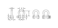 CM Shackle – Screw Pin (Carbon Steel)– Buy CM Carbon Steel Shackles in 1/4", 5/16", 3/8", 1/2", 5/8", 3/4" sizes. Highest WLL shackles, painted black for theatrical use. M646B, M647B, M648B, M650B, M651B, M652B – Now available at MTN Shop US.
