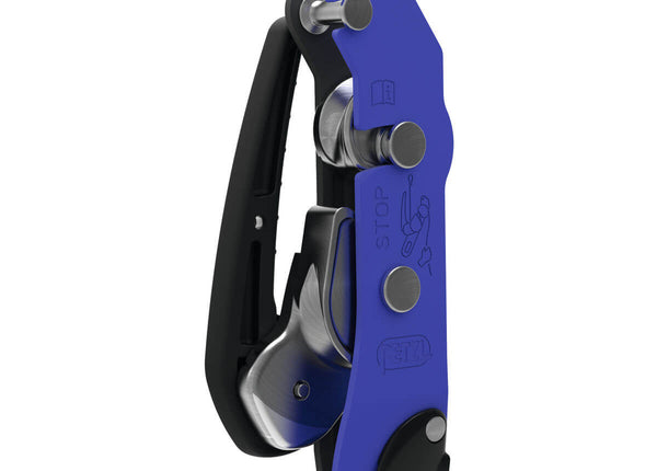 Petzl STOP Assisted-Braking Descender - Handle Faces User for Better Control and Rope Glide