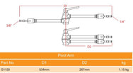 Brazo pivotante Doughty: codo giratorio 360 suministrado por MTN Shop EU - imagen 2