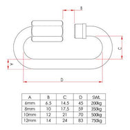 Doughty Quick Links with Sizes of M6/M8/M10/M12, supplied by MTN Shop EU - imagen 2