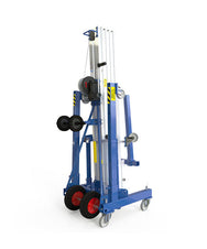 Kuzar Industrial Lifter 300kg/5.2m with 100kg Counter Weight & Basket - HAMMER 56CW– Kuzar lifter 300KG- a robust industrial stacker with Counter Weight basket and 100kg of weight included. Made in Spain, the HAMMER 56CW Lifter has been designed for vertically lifting loads, and horizontal movements with the load lifted at minimum height. This lightweight stacker with an impressive 300kg capacity has high-quality wheels for easy movement and a powerful winch for efficient lifting whilst remaining compact an - imagen 2
