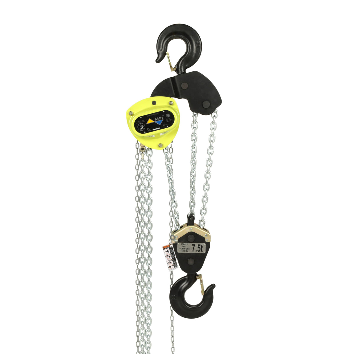 AMH Manual Hoist 1t to 8t– The AMH Manual Hoist 1.0t to 8.0t USA Chain is an excellent choice for anyone looking for a reliable and versatile hoist. With its lifting capacity, ease of use, and durability, this hoist can help you increase productivity and efficiency in your workplace, while also ensuring the safety of workers and equipment. – Now available at MTN Shop US.