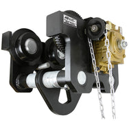 Carro con viga engranada OZ Lifting: El carro con viga engranada Oz Lifting está diseñado para usarse con polipastos manuales o eléctricos para desplazar cargas a través de un plano lateral con engranajes para un posicionamiento positivo de la carga. El carro está disponible con capacidades de elevación que van desde 1 tonelada hasta 30 toneladas. El carro tiene una construcción liviana y robusta que es a la vez maniobrable y duradera. – Ahora disponible en MTN Shop US. - imagen 2