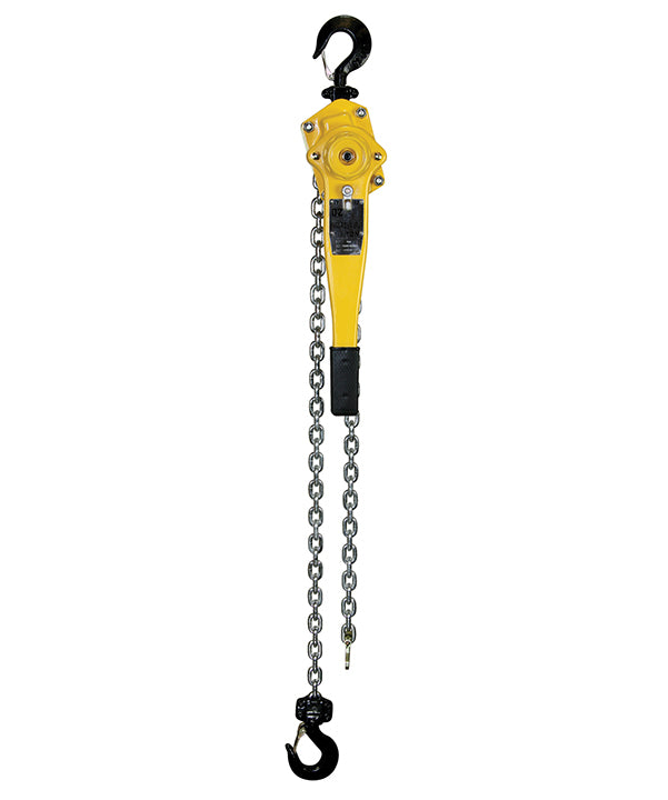 OZ Lifting Premium Lever Hoist– The OZ Premium Lever Hoist is a durable and versatile lever hoist that can be used for both lifting and pulling. The double reduction gearing minimizes lifting effort and the hoist can be operated in tight spaces thanks to the 360-degree handle rotation. Enclosed brake system, gearing systems, fully enclosed lift wheel and a sealed roller bearing keep the hoist protected from debris and contaminations to ensure smooth operations over time. Standard overload protection kicks i