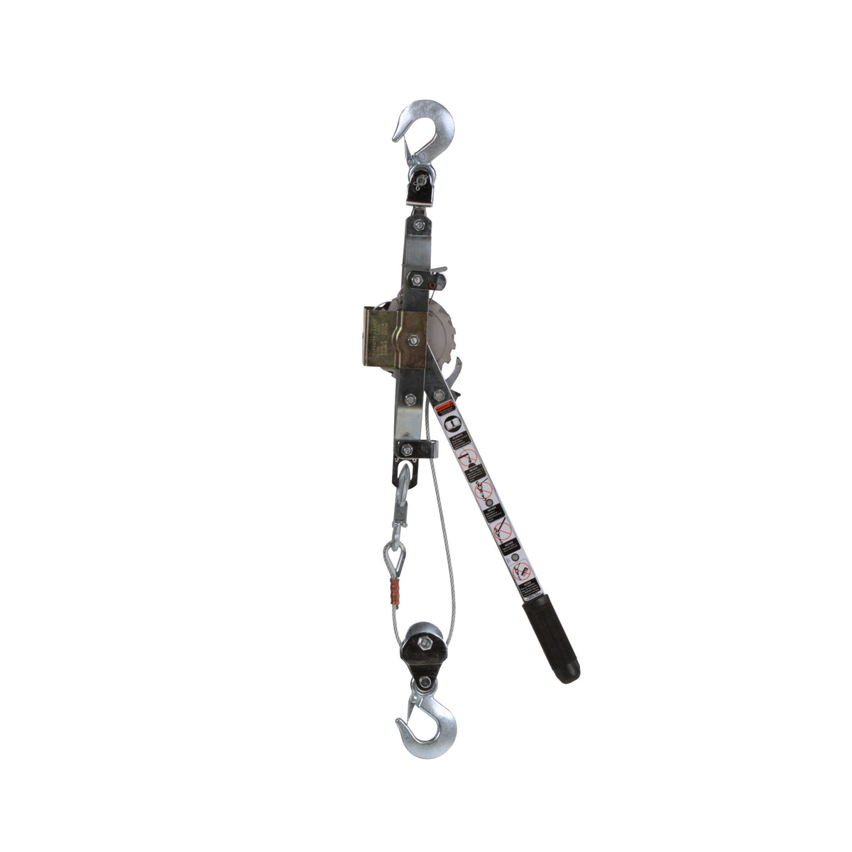 AMH Cable Puller (1700/3400 Lb, 20/10 Ft) / (1000/2000 Lb, 15/7.5 Ft)– AMH Cable Puller 1000/2000 Lb, 15/7.5 Ft (C3400 model) features a 3-hook design that allows for 1 or 2 part rigging, providing users with a choice of capacity and lift. The galvanized aircraft quality wire rope, stainless springs, and plated external parts offer excellent resistance to corrosion. – Now available at MTN Shop US. - imagen 2