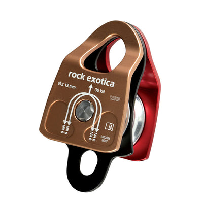 Rock Exotica Machined Rescue Double Pulley– The Machined Mini and Rescue Pulleys are designed and manufactured like no other pulley in the world. – Now available at MTN Shop US.